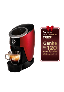 Cafeteira Espresso Touch Vermelha Automatica - TRES 3 Coracoes